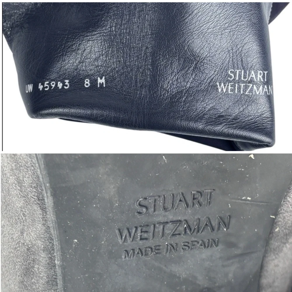 STUART WEITZMAN UW45943 GRAY SUEDE LEATHER OVER THE KNEE HEELED BOOTS